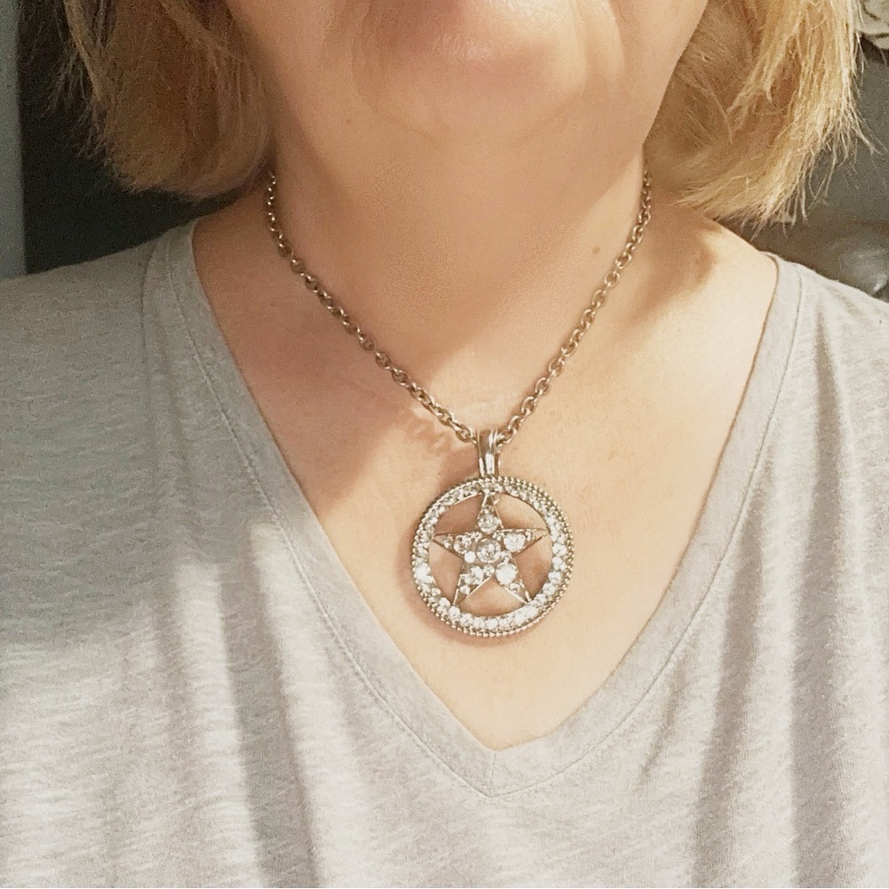 Silver Lone Star Bling Necklace NWT